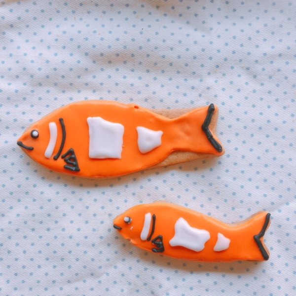 画像1: 魚（大・小）オレンジ (1)